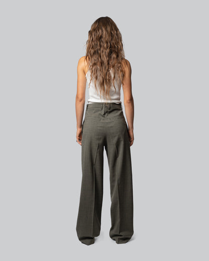 Pantalone Giobatta Verde Greige - Giobatta Green Greige Pants