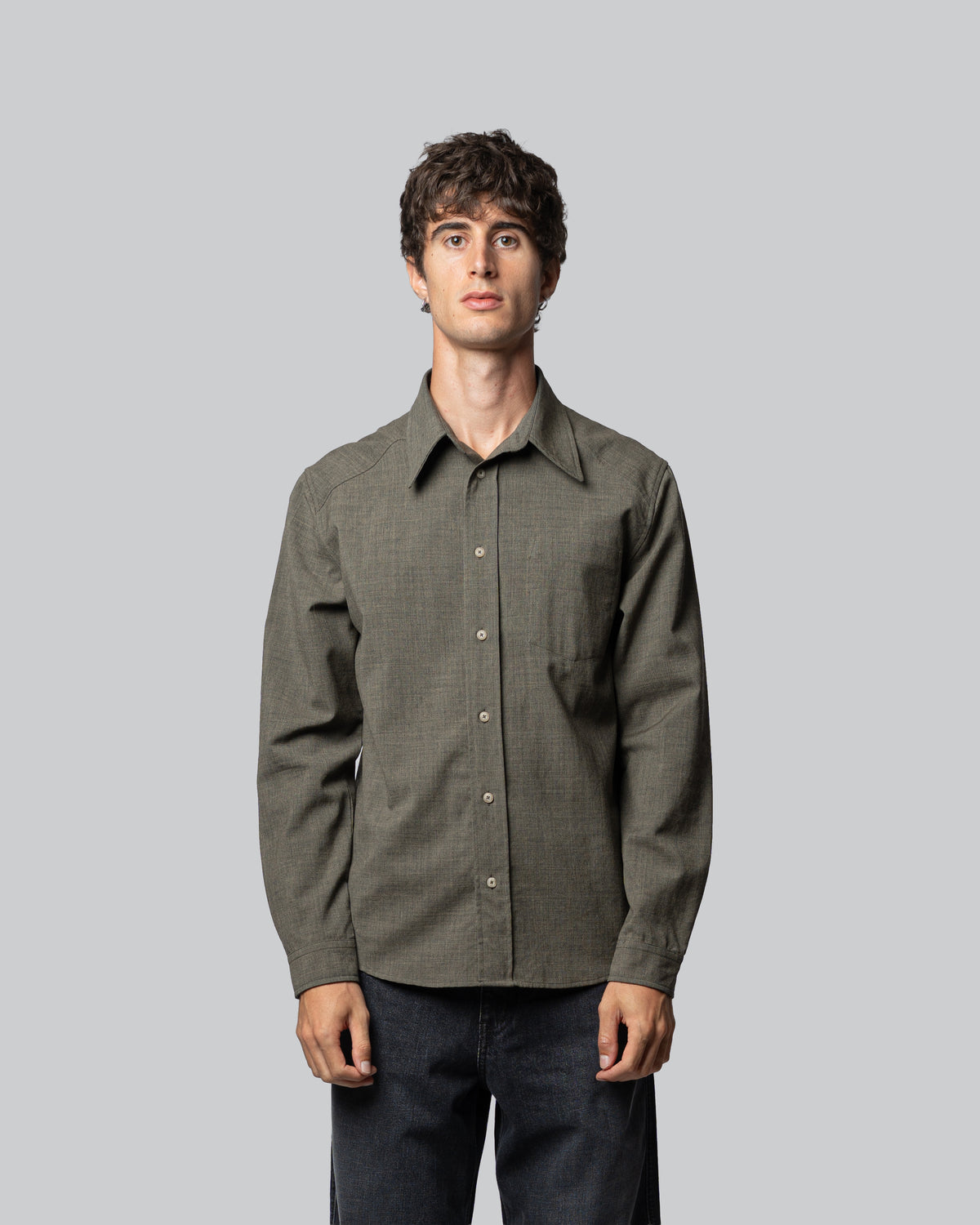 Camicia Evanisto Verde Greige - Evanisto Green Greige Shirt