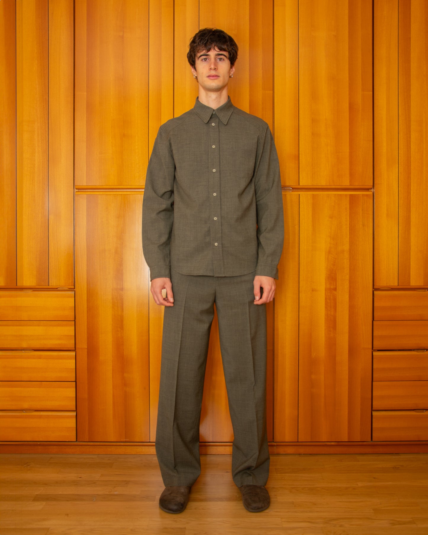 Camicia Evanisto Verde Greige - Evanisto Green Greige Shirt