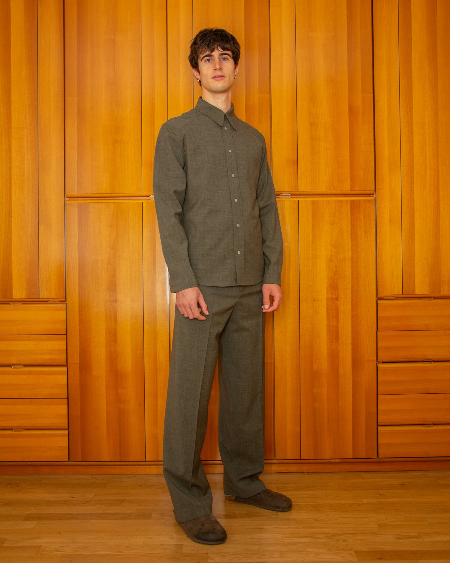 Camicia Evanisto Verde Greige - Evanisto Green Greige Shirt