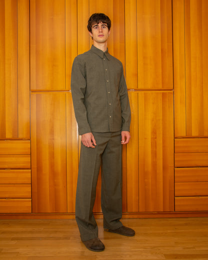 Camicia Evanisto Verde Greige - Evanisto Green Greige Shirt