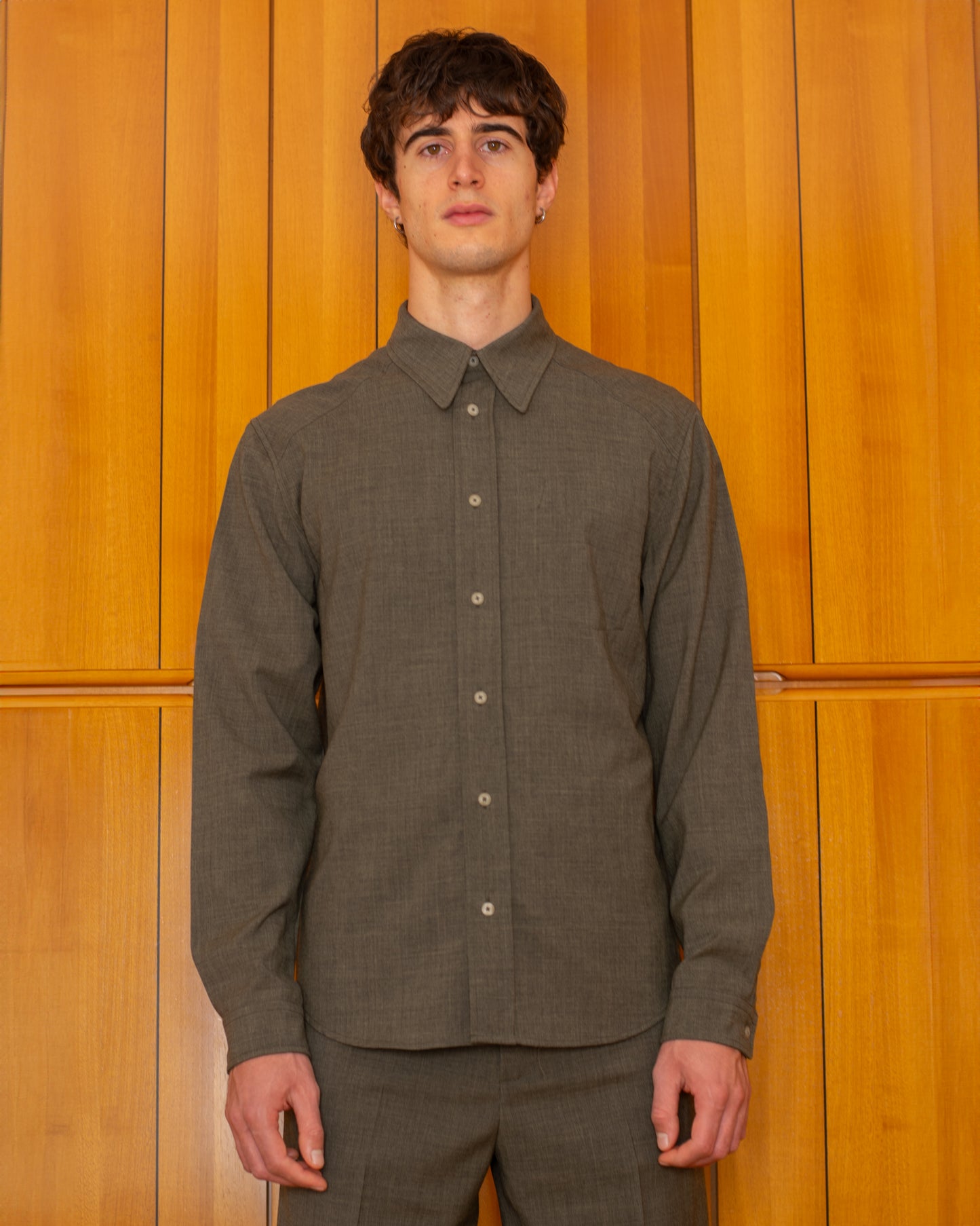 Camicia Evanisto Verde Greige - Evanisto Green Greige Shirt