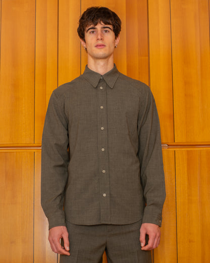 Camicia Evanisto Verde Greige - Evanisto Green Greige Shirt