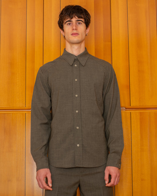 Camicia Evanisto Verde Greige - Evanisto Green Greige Shirt