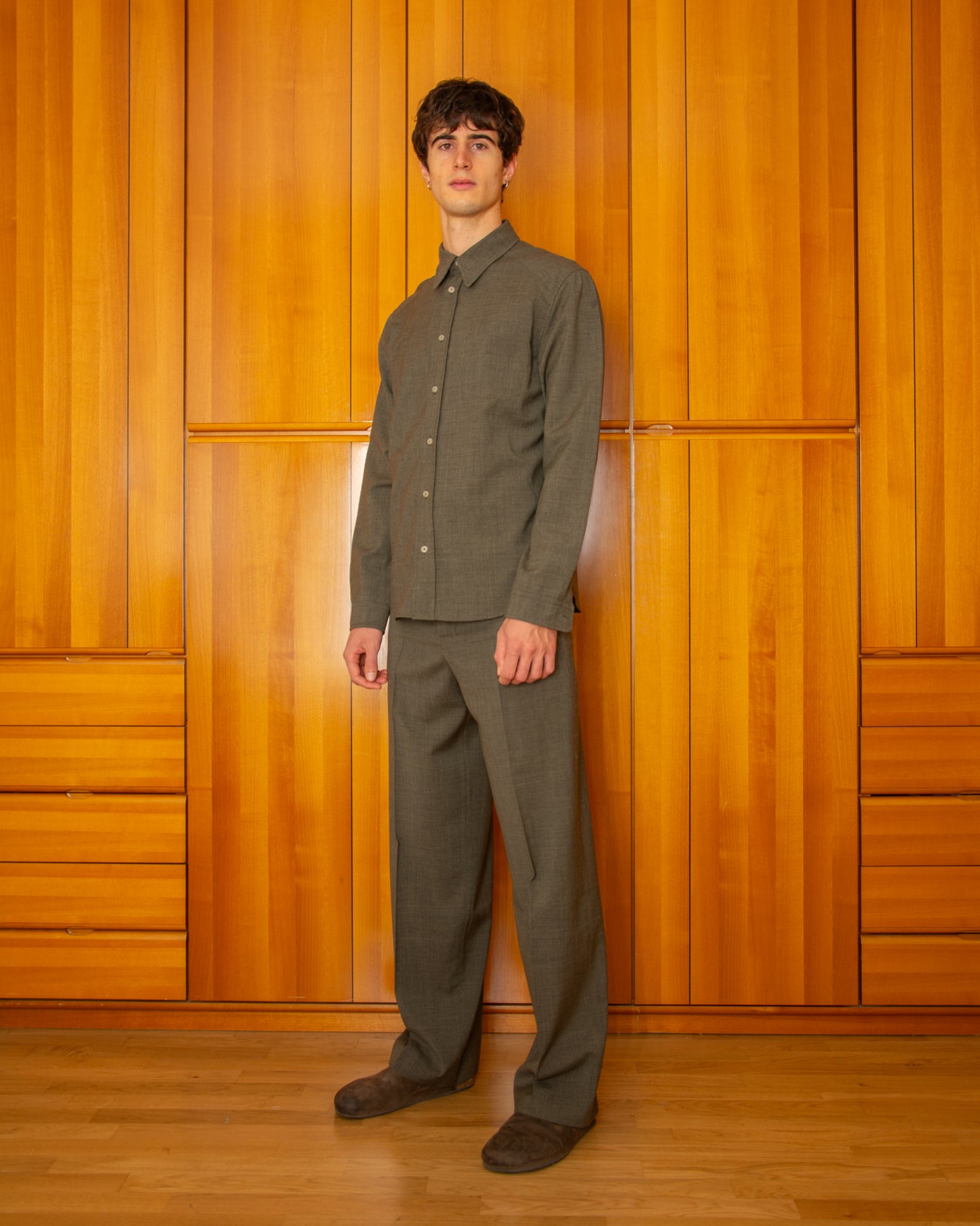 Camicia Evanisto Verde Greige - Evanisto Green Greige Shirt