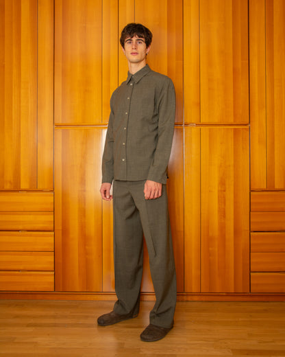 Camicia Evanisto Verde Greige - Evanisto Green Greige Shirt