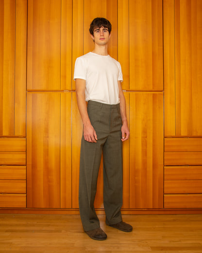 Pantalone Giobatta Verde Greige - Giobatta Green Greige Pants