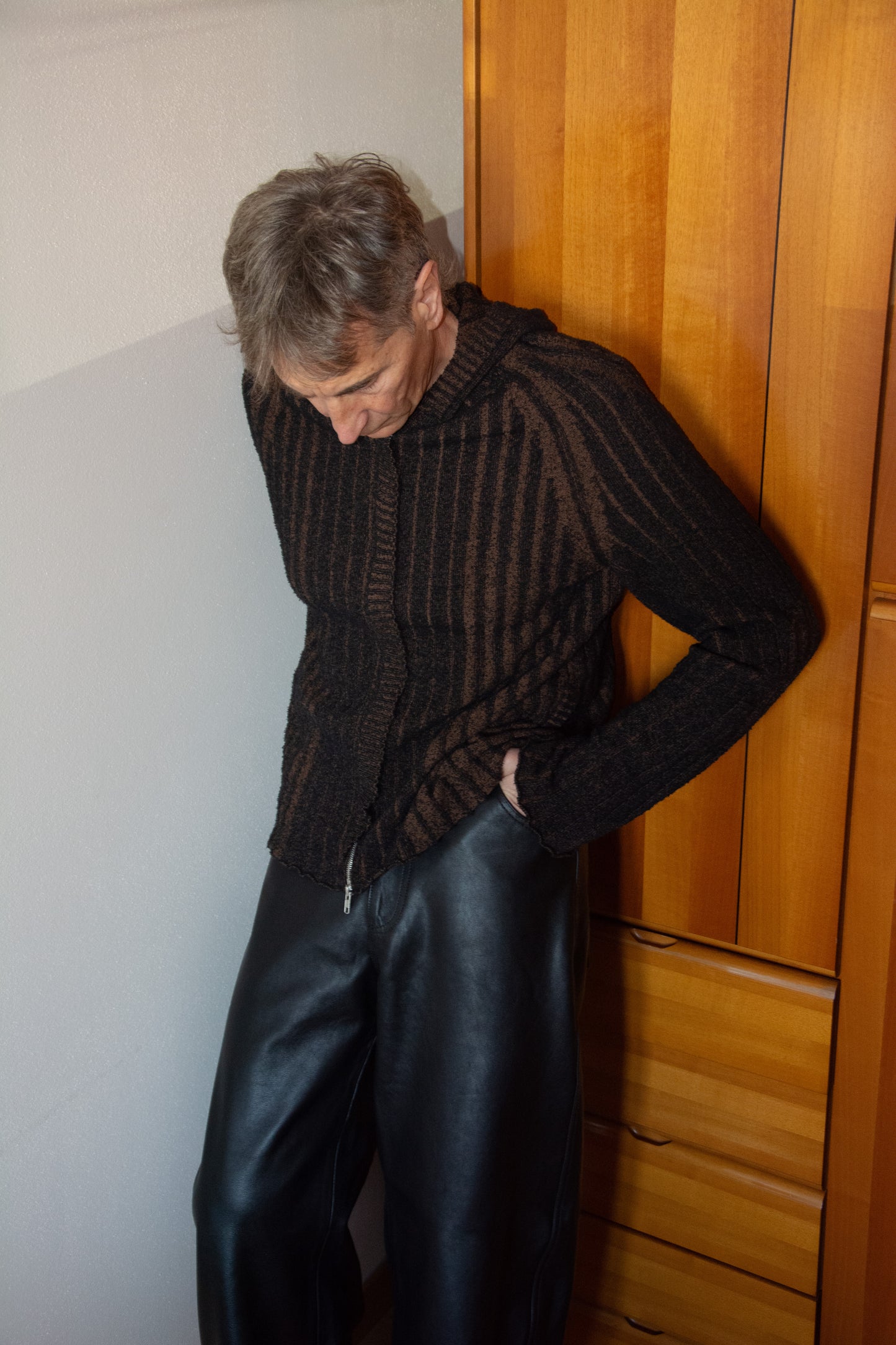 Maglione Annibale Marrone - Annibale Knitted Brown Zip Up Hoodie