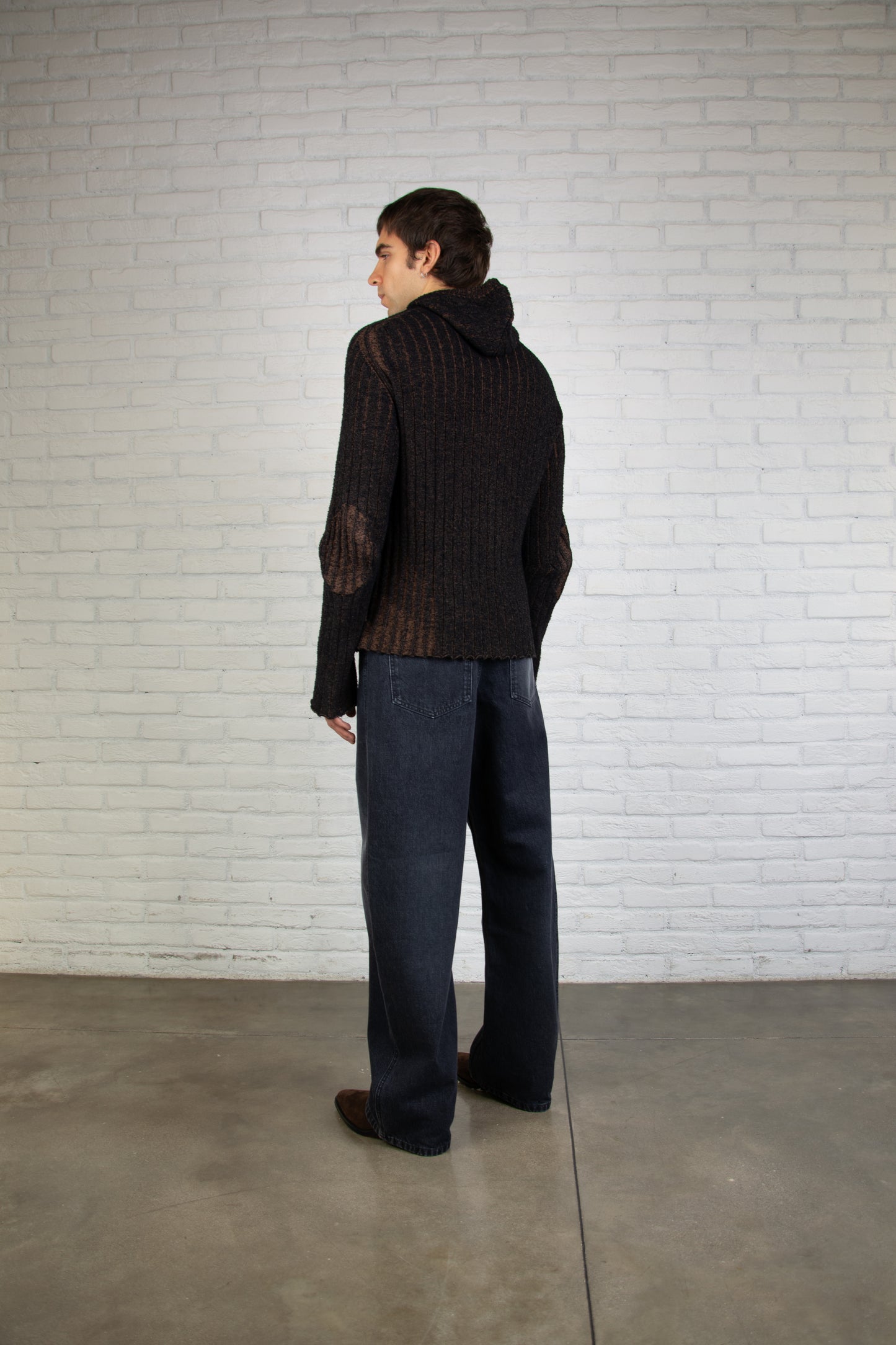 Maglione Annibale Marrone - Annibale Knitted Brown Zip Up Hoodie