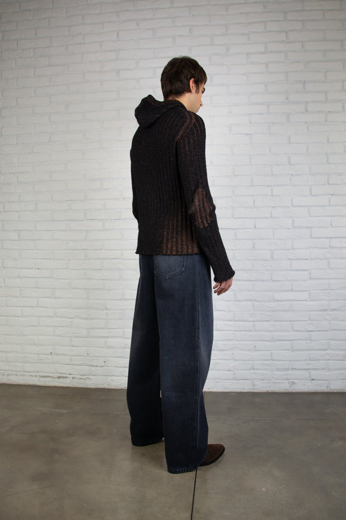 Maglione Annibale Marrone - Annibale Knitted Brown Zip Up Hoodie